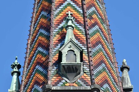 Cathedral church tower colorful photo