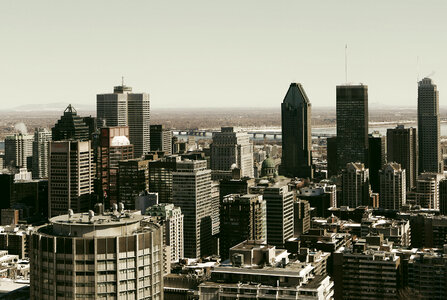 Cityscape view of the skyscrapers in Montreal, Quebec photo