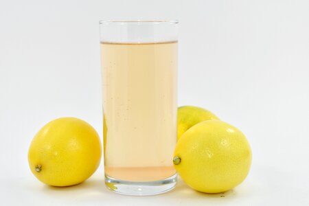 Full glass lemon photo