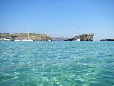 Blue water island