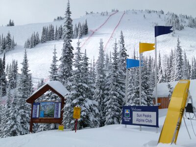 Canada ski resort racing lane