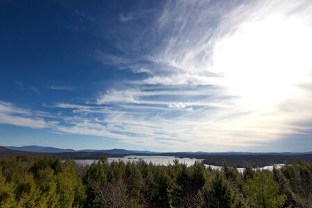 Clouds lake landscape