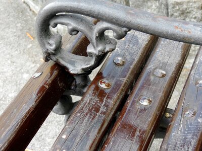Bench cast iron furniture photo
