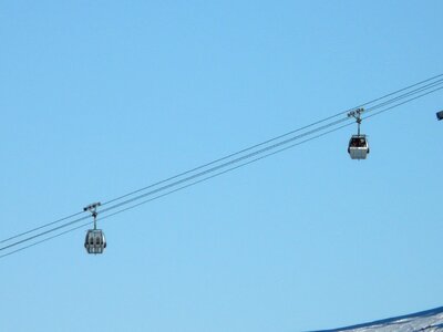 Skiing ski lift mountain railway photo