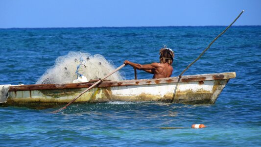Vessel fishing boat fishermen photo