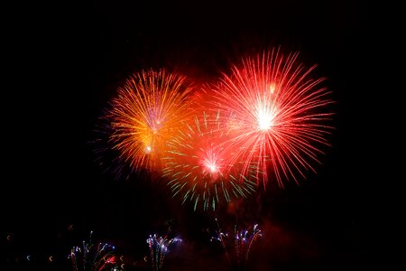 Fireworks new year's eve shower of sparks