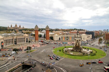 Roundabout barcelona spain