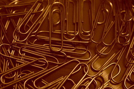 Paperclips made of metal (sepia effect)