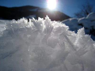 Ice crystal snow crystal ice photo