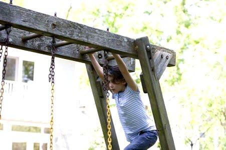 Backyard cute female child