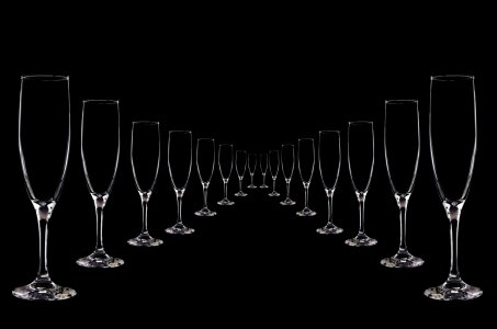 Champagne glasses beverage concept
