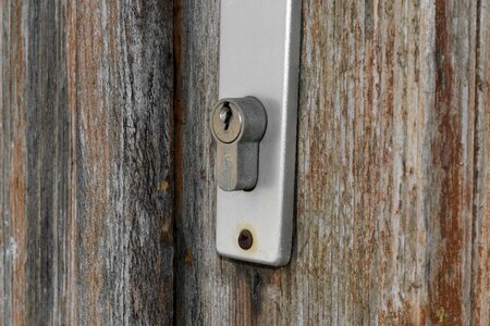 Front Door keyhole wooden photo