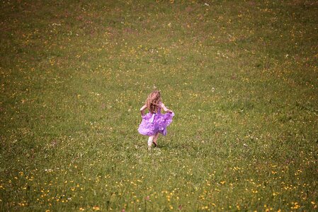 Long hair dress meadow photo