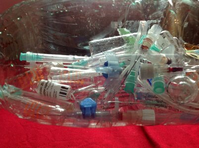 Blood syringe medicine photo