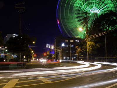 Cityscape lights motion