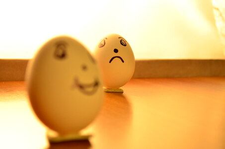 Eggs Expressions Happy Sad photo