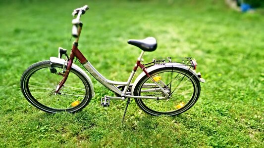 Child's bike wheel cycling photo