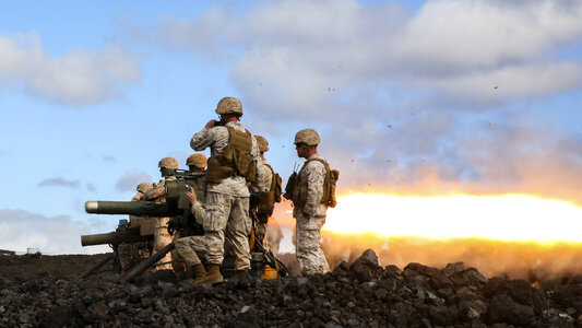 Marines with Weapons photo