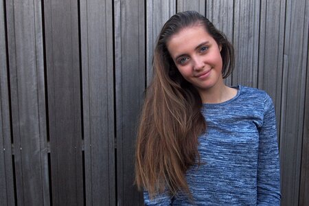 Blue eyes smile luck