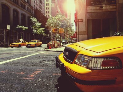 Taxi cab new york city photo