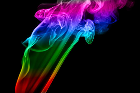 Rainbow Colored Smoke photo