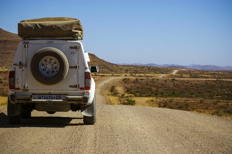 Namibia jeep gravel road