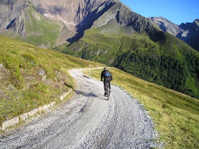 Bike tour downhill photo