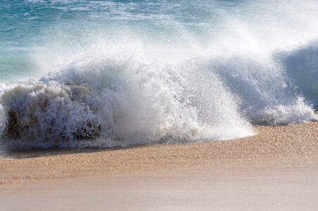 Sandy beach cape verde wave photo