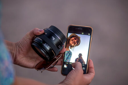 Camera Lens & Phone photo