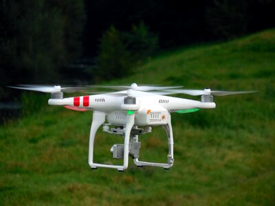 Rotors drone flying