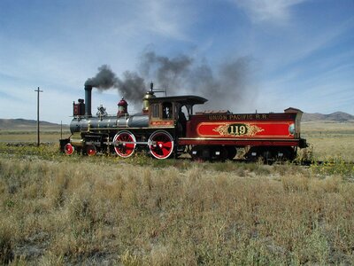 Railroad train engine photo