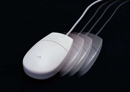 Computer mouse with cord photo