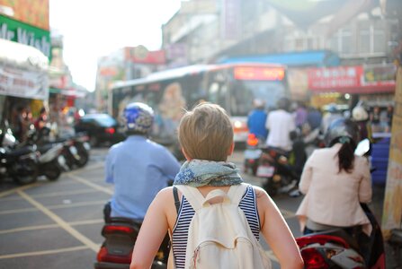 Urban woman travel