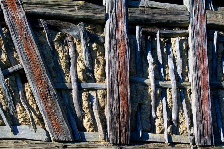 House wall wood facade old house