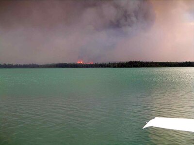Fire lake smoke