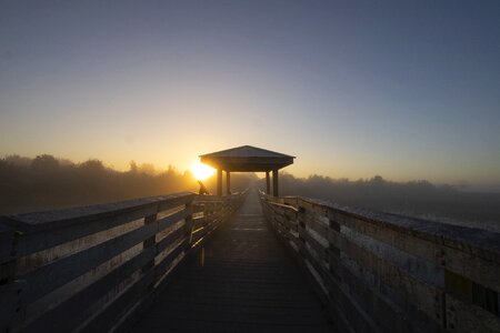 Banister boardwalk bridge photo