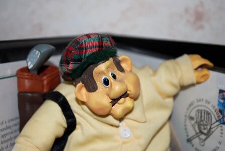 Golfer doll figure
