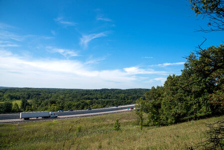 Highway from the overlook at Cayuhoga Valley National Park, Ohio