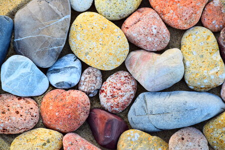 Colorful Rock Pebbles Texture photo