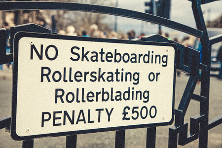Ban Prohibition Sign Skateboard photo