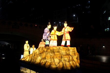 Lantern festival cheonggyecheon stream lantern photo