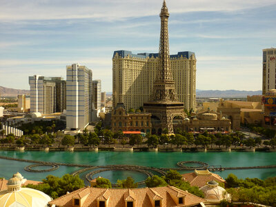 Las Vegas City View with Paris Hotel in front in Nevada photo