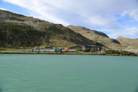 Pehoe Lake and Los Cuernos in the Torres del Paine National Park photo