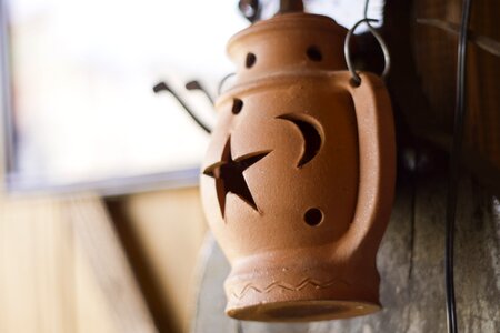 Terracotta lantern lamp shade photo