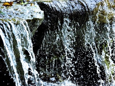 Water flow waterfall