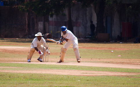 Men Playing Cricket