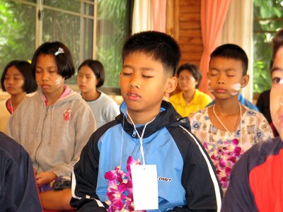 Camp meditate thailand photo