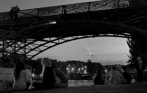 Right bank pont des arts people photo