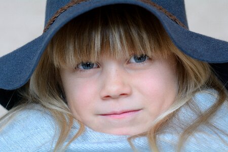 Hat blue eye sweet