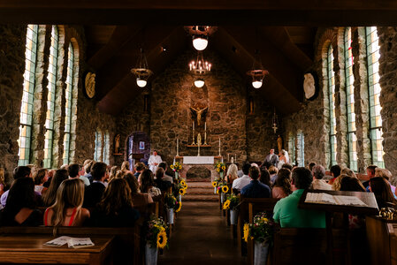 People Inside in the church photo